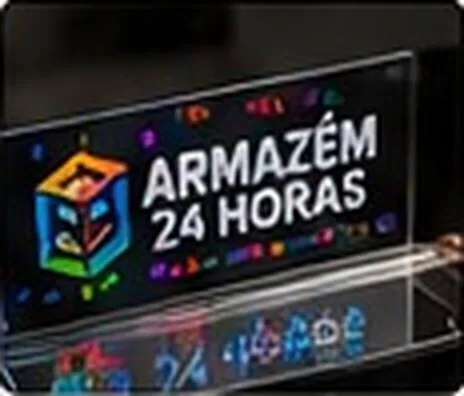 Placa de acrílico com impressão colorida
